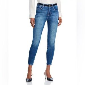 L'AGENCE Mid-Blue Cropped Skinny Jeans 29
